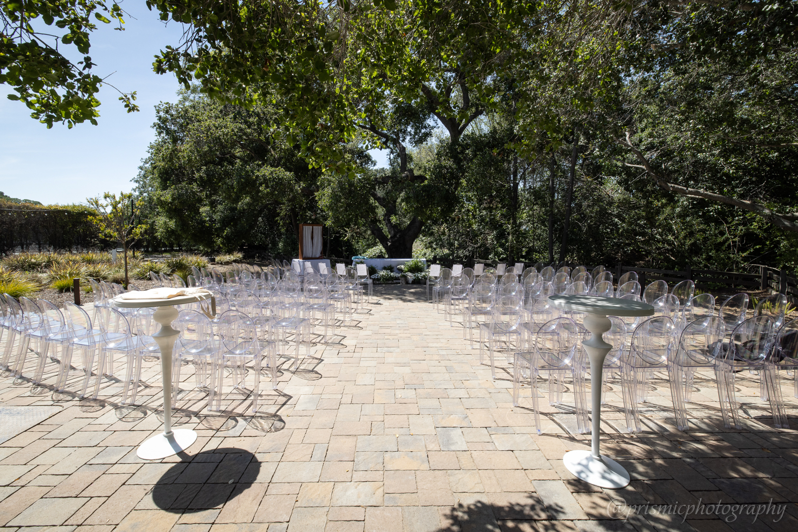 An establishing photo of a ceremony setup at a bat mitzvah